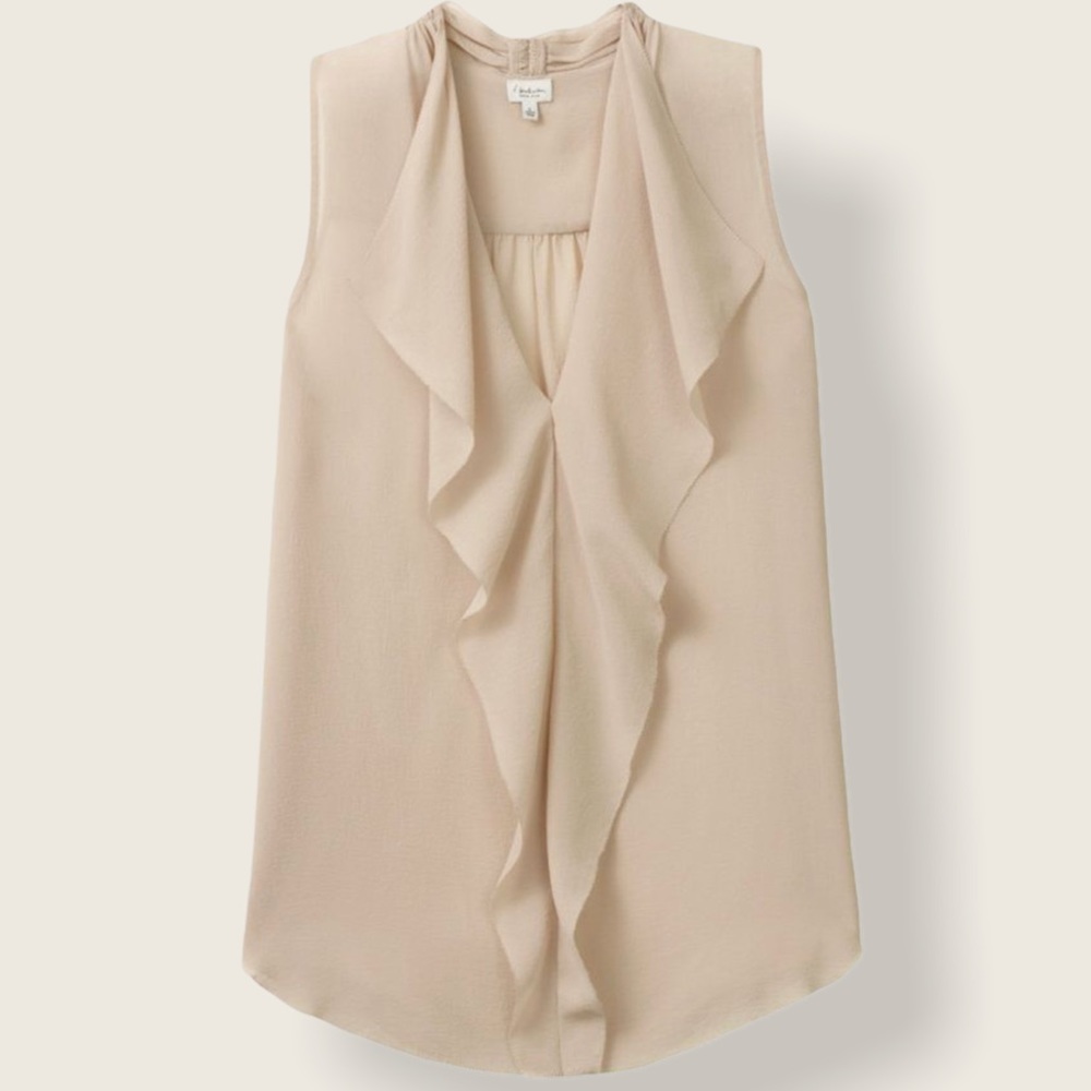 Aritzia l T. Babaton Ainsley Silk Blouse in Nude